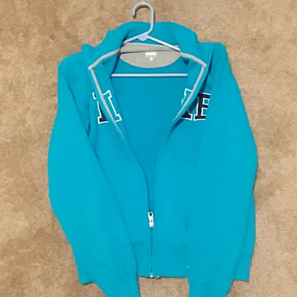 NIKE Zip Up Blue Hoodie. - Picture 2 of 3